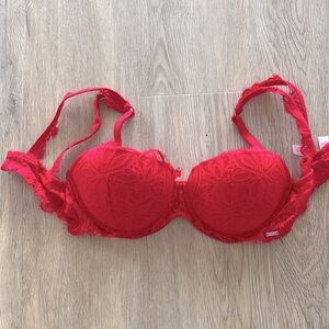 VS red push up bra 34D